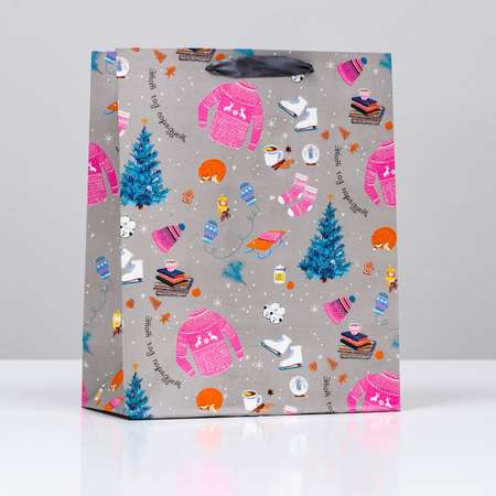 Пакет Sima-Land подарочный «Праздник в розовом» 26×32×12 см