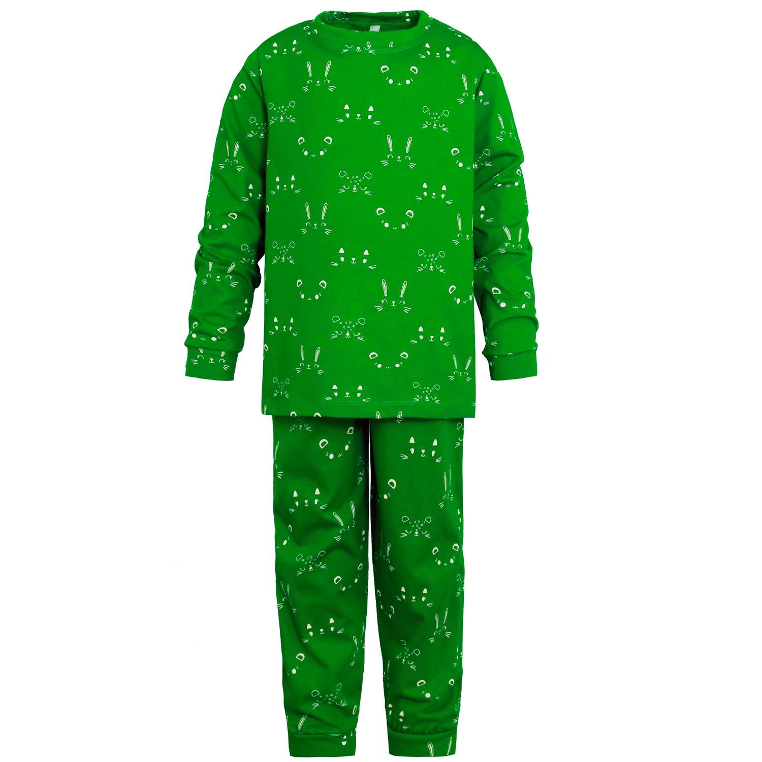 Пижама ИНОВО GS1174/зеленый-заяц - фото 1