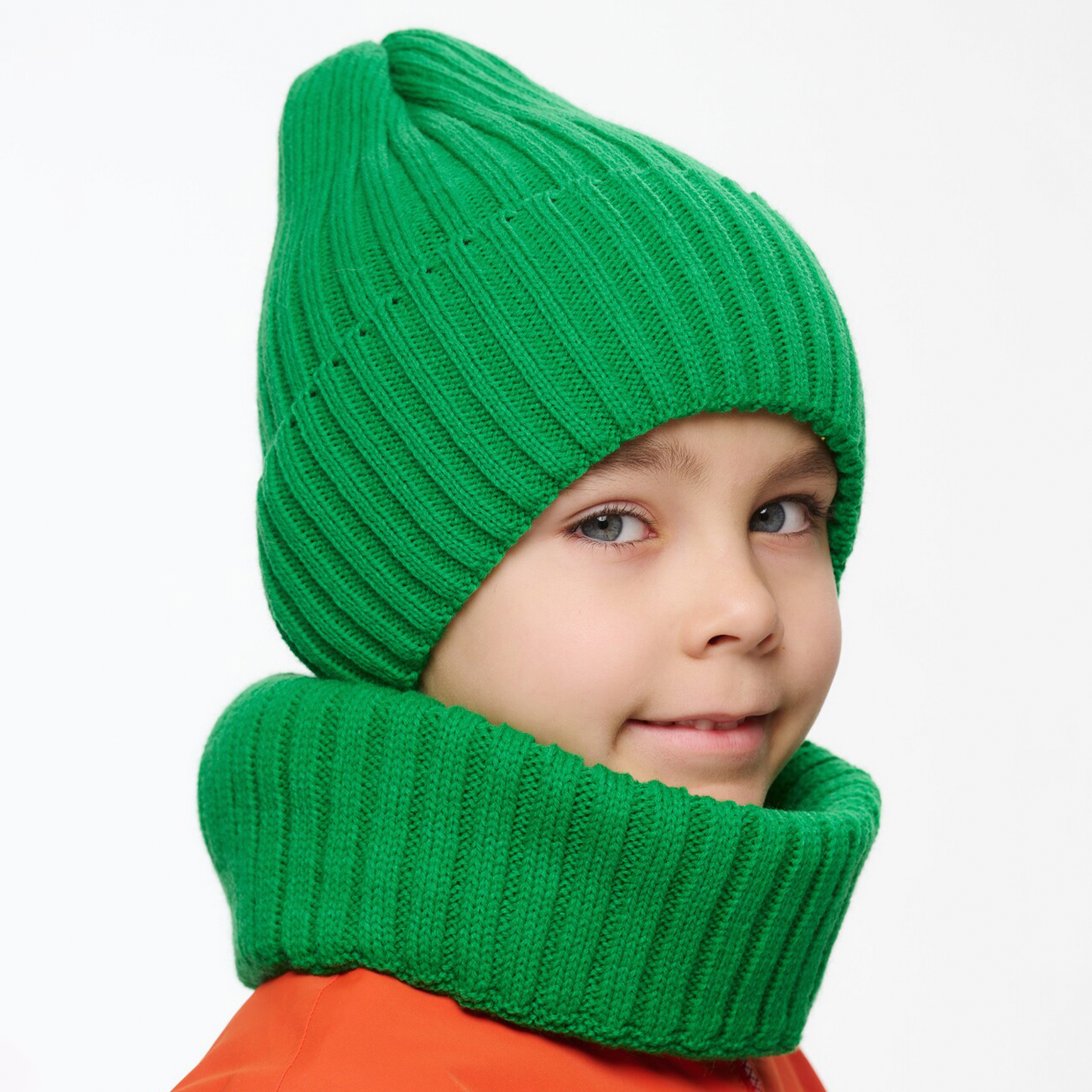 Шапка и снуд NYCkids NYC-H-45-pumpW-green - фото 3