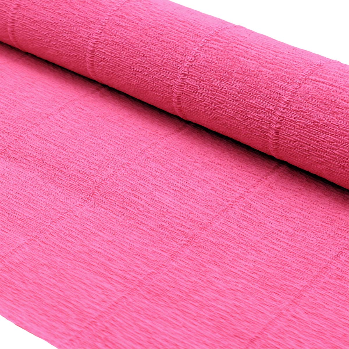 Бумага Айрис гофрированная креповая для творчества 50 см х 2.5 м 140 гр ярко-розовая - фото 2