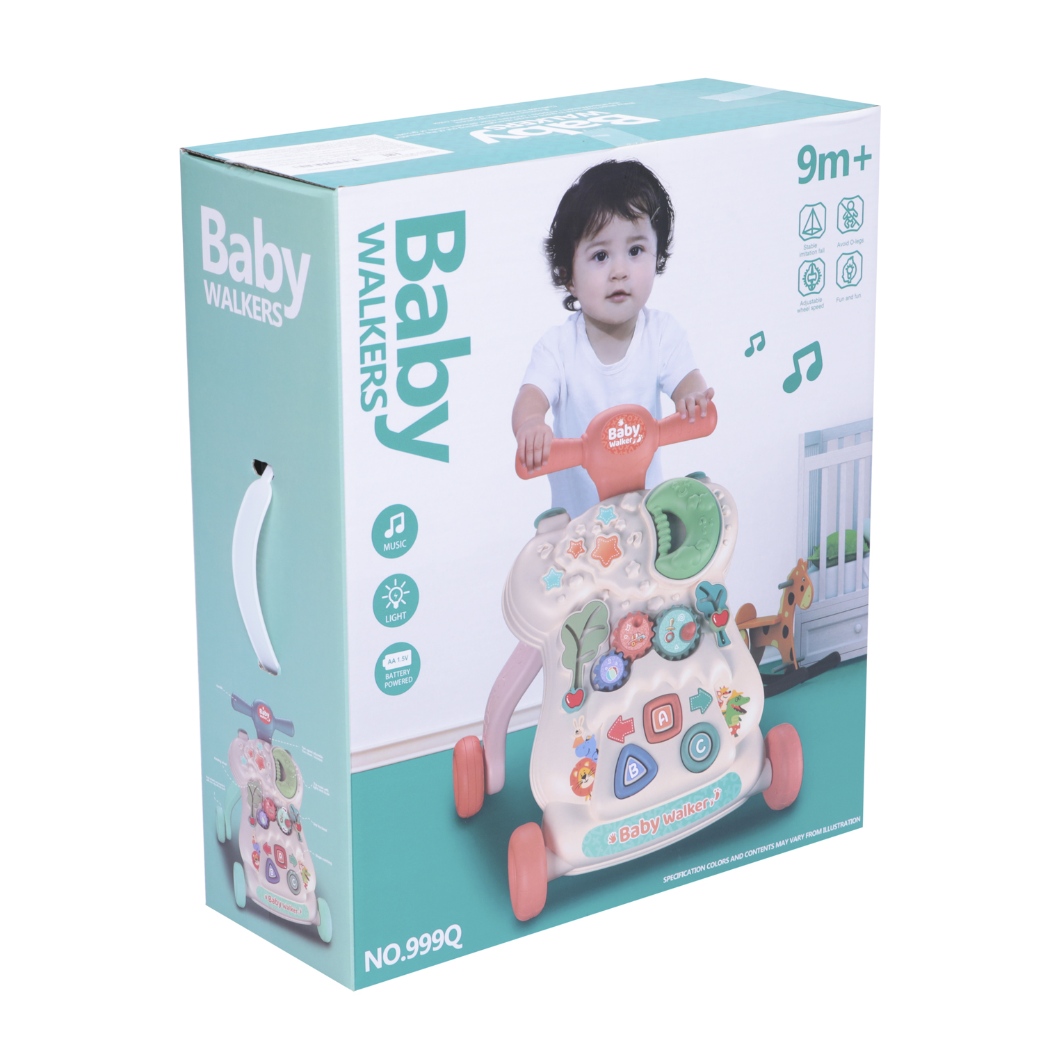 Ходунки-каталка BabyCare Spider развивающие бирюзовые - фото 9