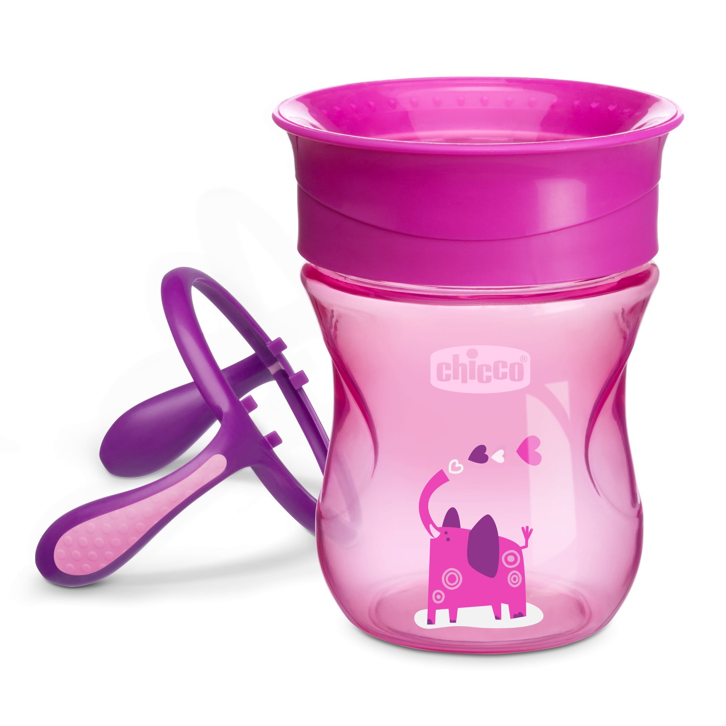 Поильник Chicco Perfect Cup носик 360 266мл с 12месяцев Розовый - фото 3