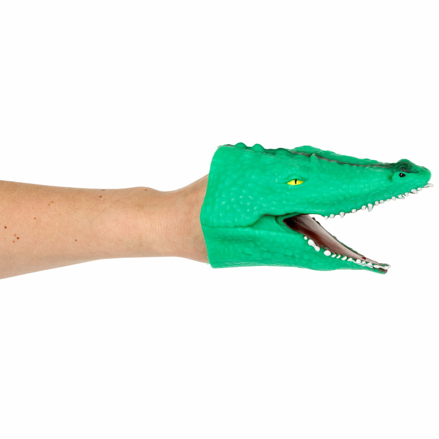 Игрушка-перчатка 1TOY Зверуки большие на руку Крокодил зеленый - фото 2