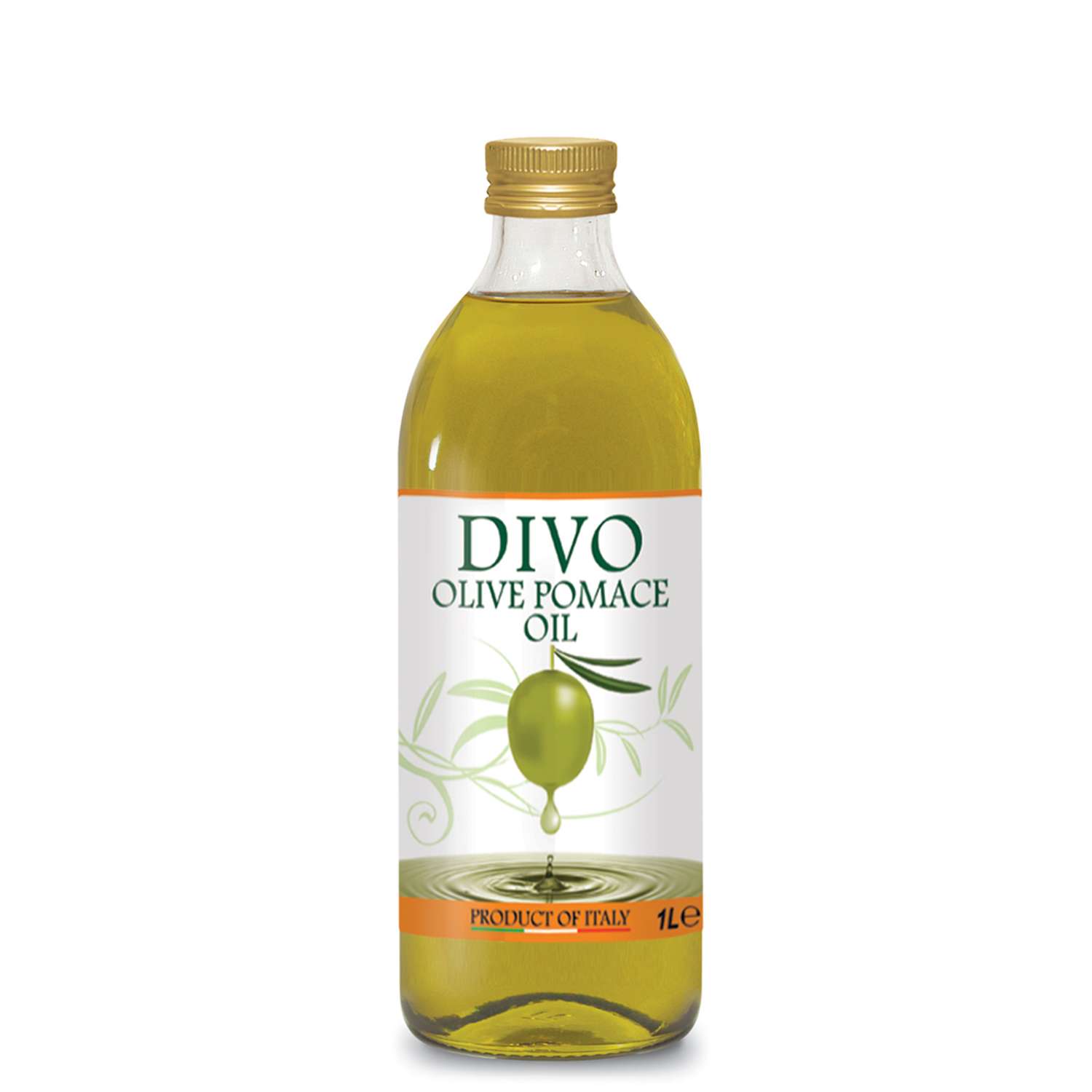 Масло оливковое DIVO Olive Pomace Oil 1 л стеклянная бутылка - фото 1