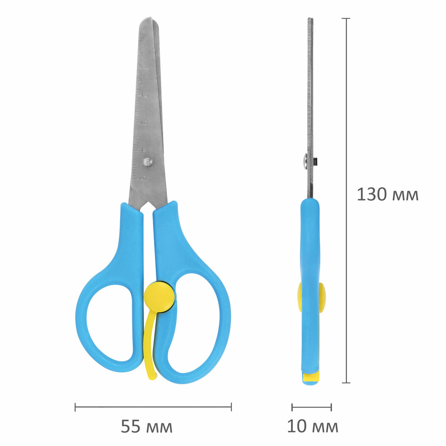 Ножницы Юнландия канцелярские детские безопасные для бумаги и картона 130 мм - фото 9
