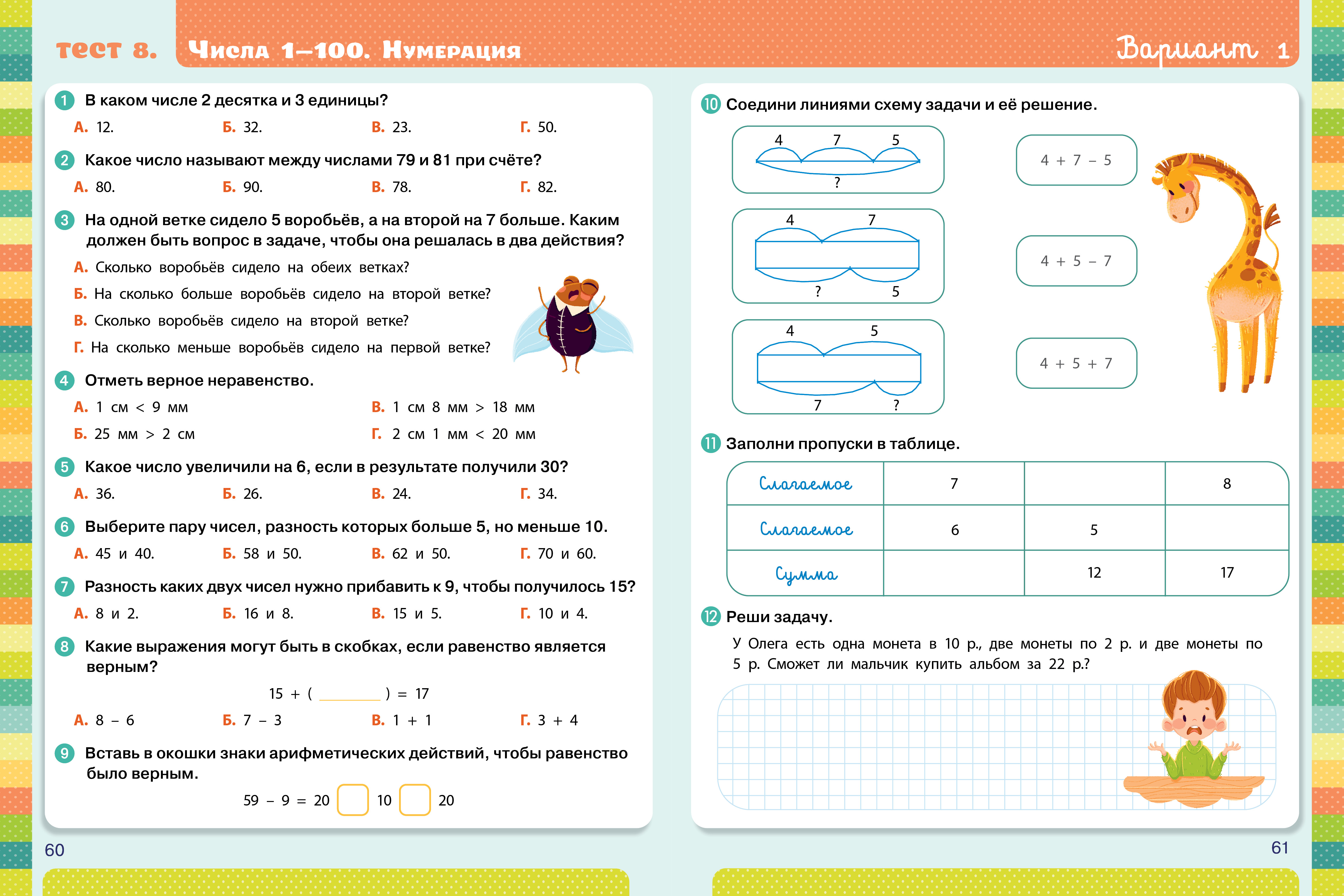 Книга Clever Издательство Начальная школа. Тесты. Математика. 1-2 классы - фото 5