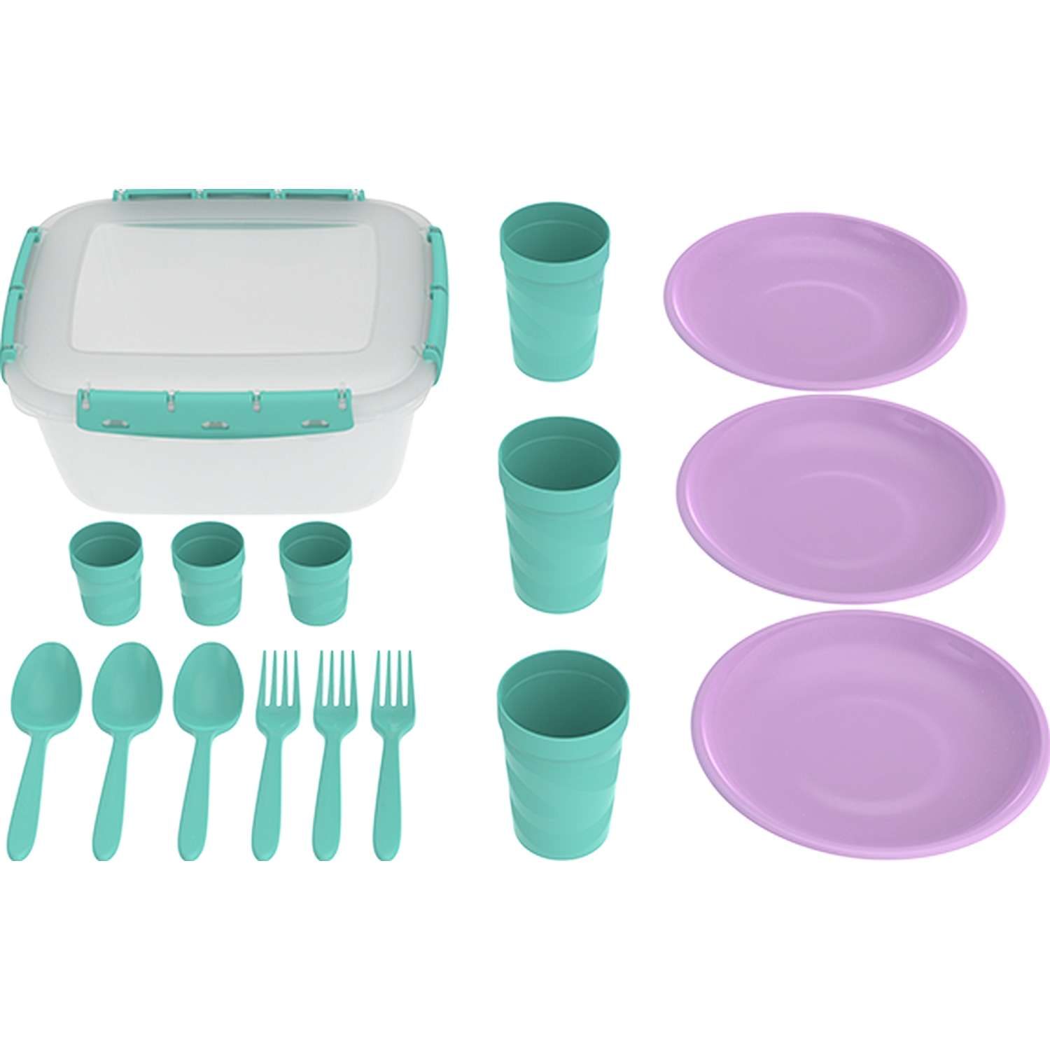 Набор посуды для пикника Альт-Пласт на 3 персоны из 16 предметов - фото 6