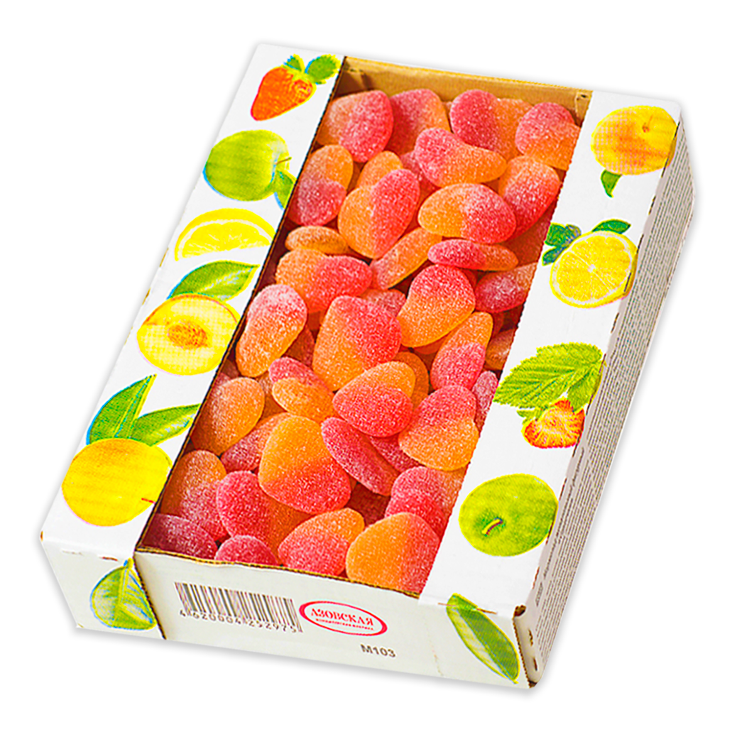 Мармелад Азовская кондитерская фабрика жевательный фруктовый Сладкие сердечки 1кг - фото 2