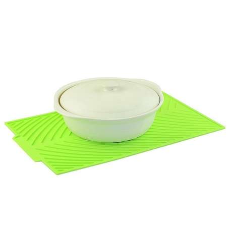 Коврик для сушки посуды ZDK Homium силиконовый зеленый