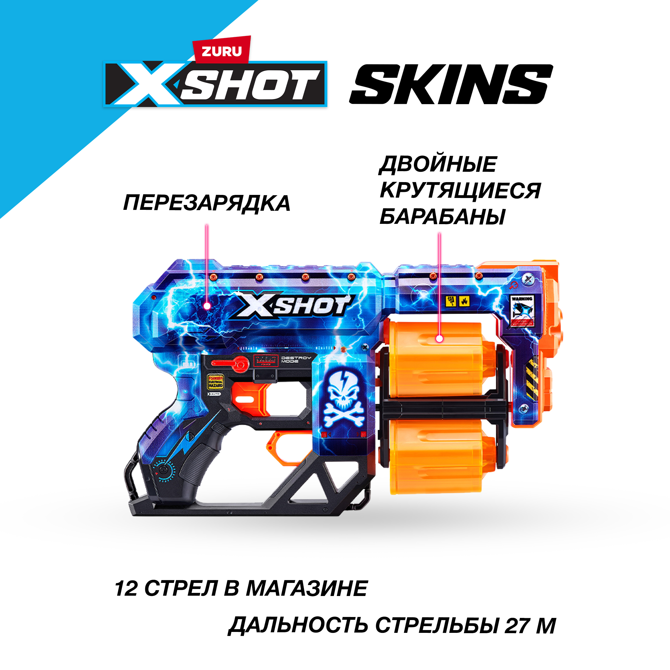 Набор игровой XSHOT Скинс Бластер Дред 2шт 36523 - фото 2