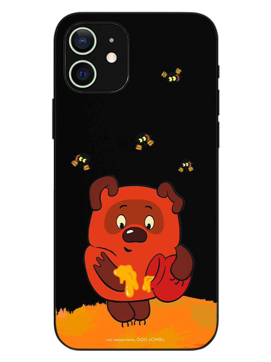 Силиконовый чехол Mcover для смартфона Apple iPhone 12 Pro Союзмультфильм Медвежонок и мед - фото 1