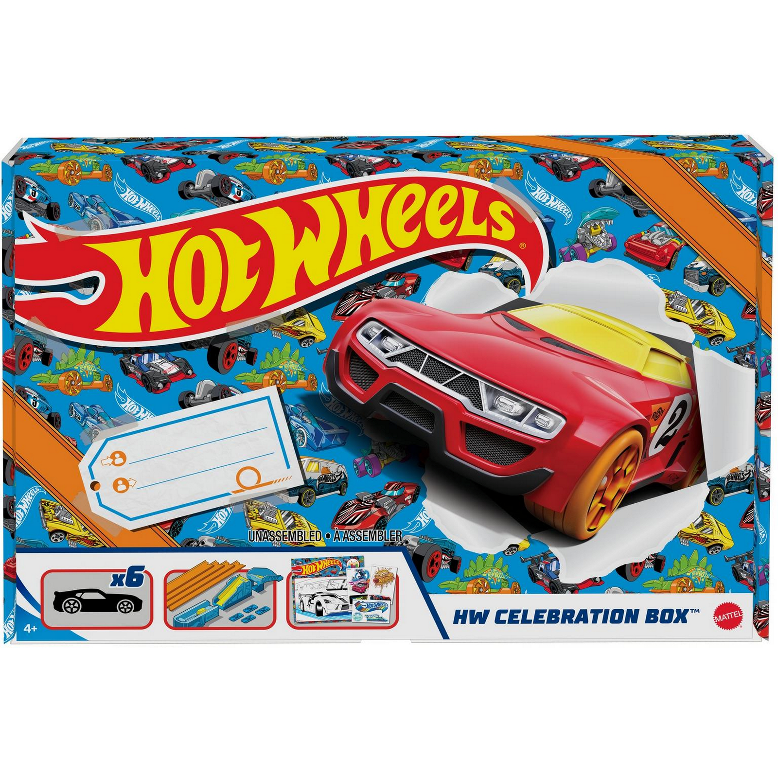 Трек Hot Wheels Праздничная коробка с пусковой установкой GWN96 - фото 3