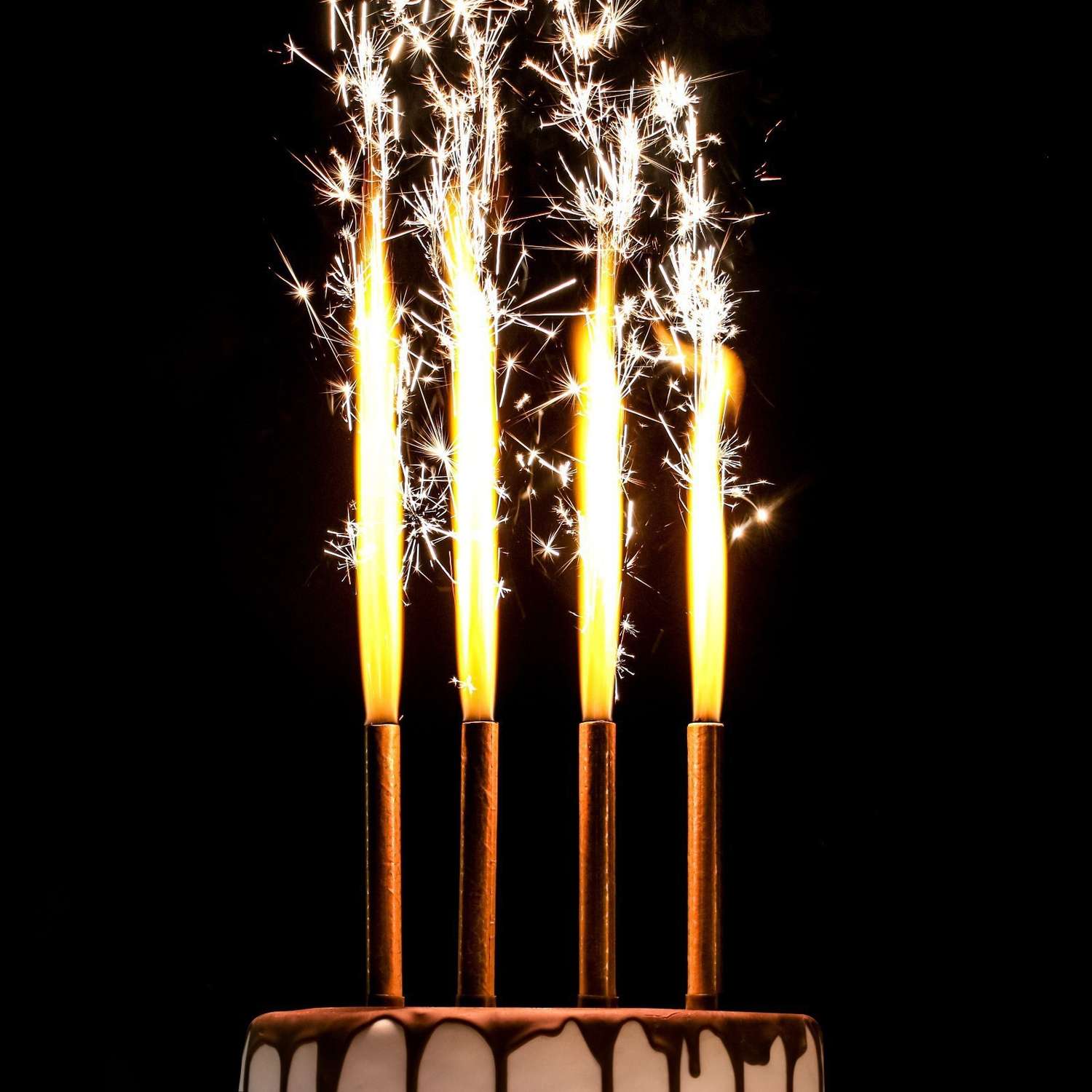 Свечи Страна карнавалия фонтаны для торта «Золотые искры» 12 5 см 40 секунд 4 шт - фото 6