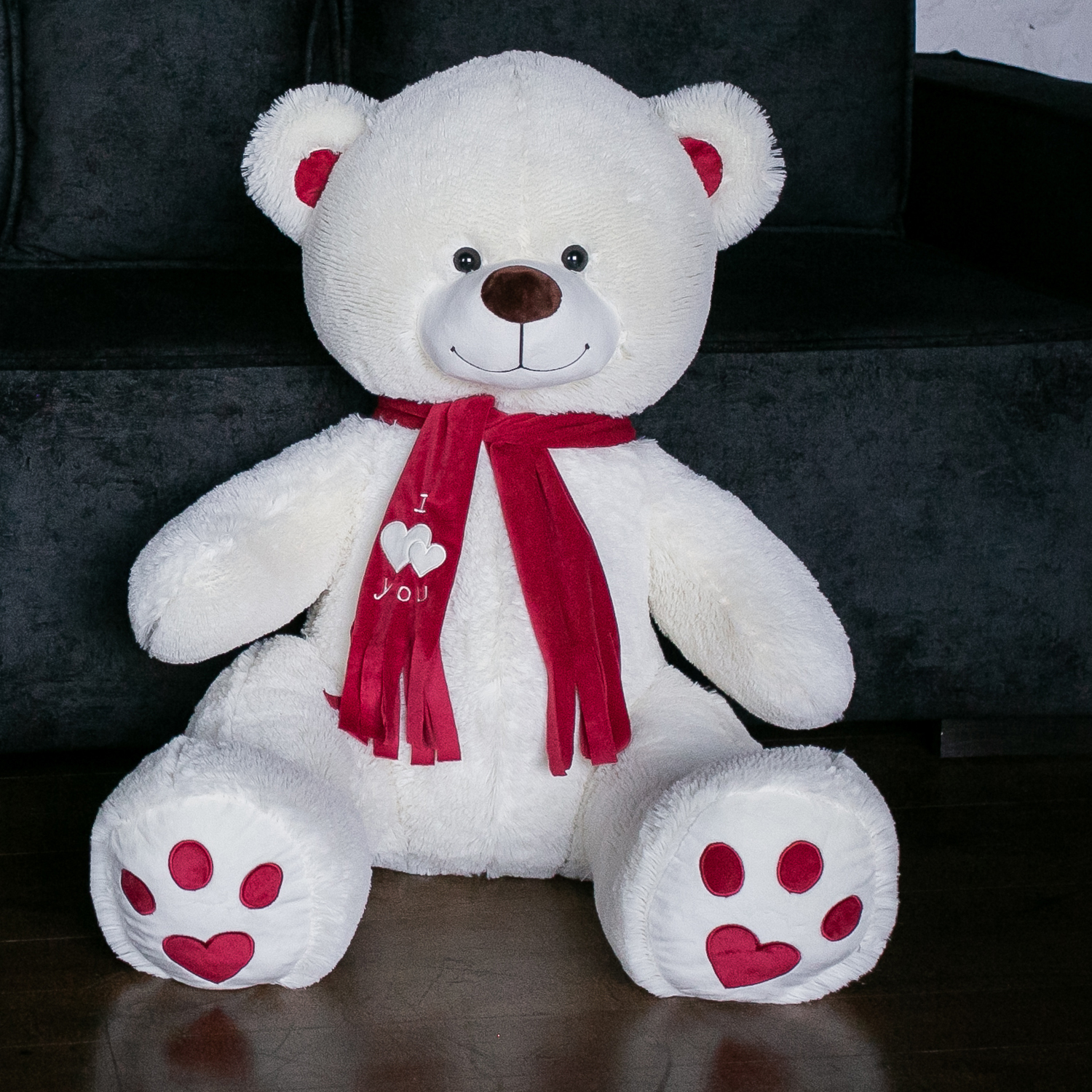 Мягкая игрушка Мягкие игрушки БелайТойс Плюшевый медведь Кельвин 120 см цвет латте - фото 2