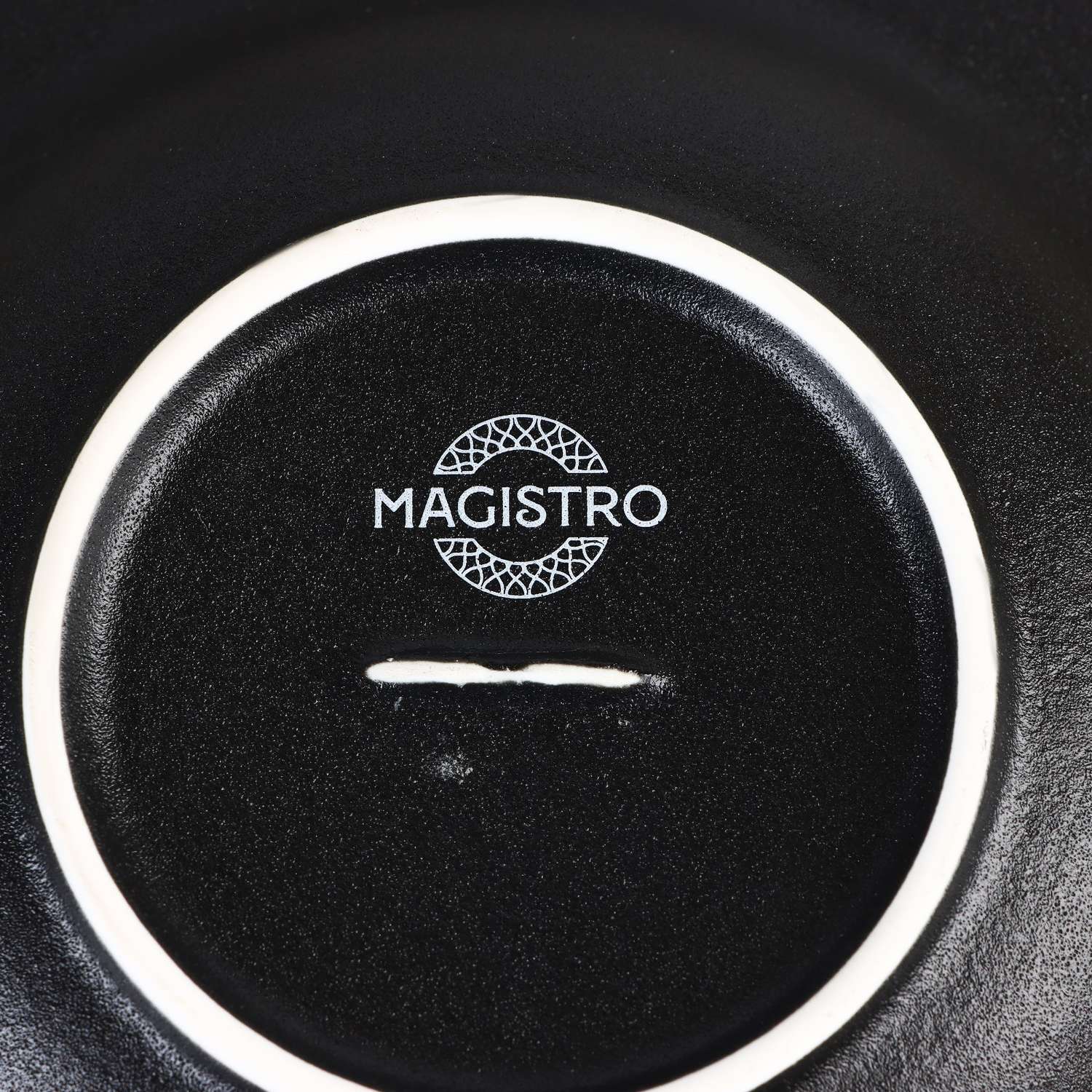 Тарелка MAGISTRO керамическая Line 250 мл 21 2×21 2×3 5см цвет чёрный - фото 4