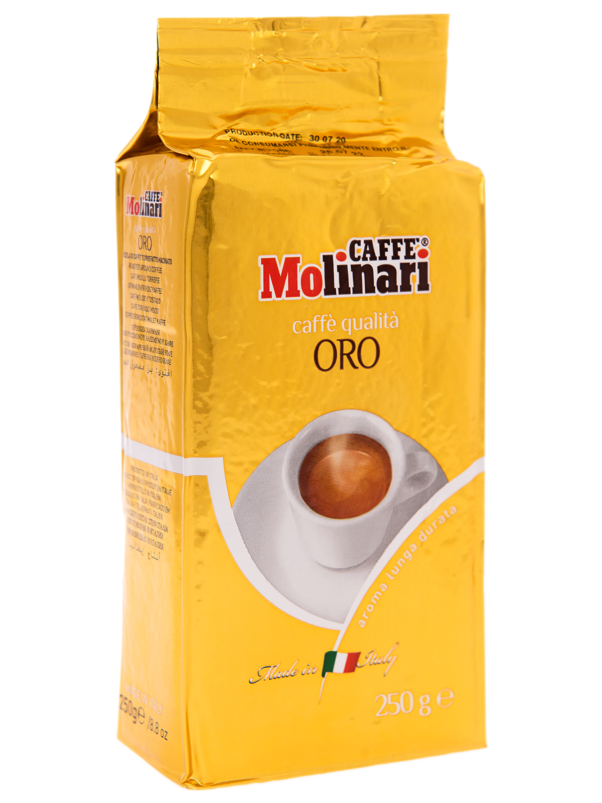 Кофе Molinari Caffe Molinari Molinari молотый Oro 250 гр Вакуум - фото 1