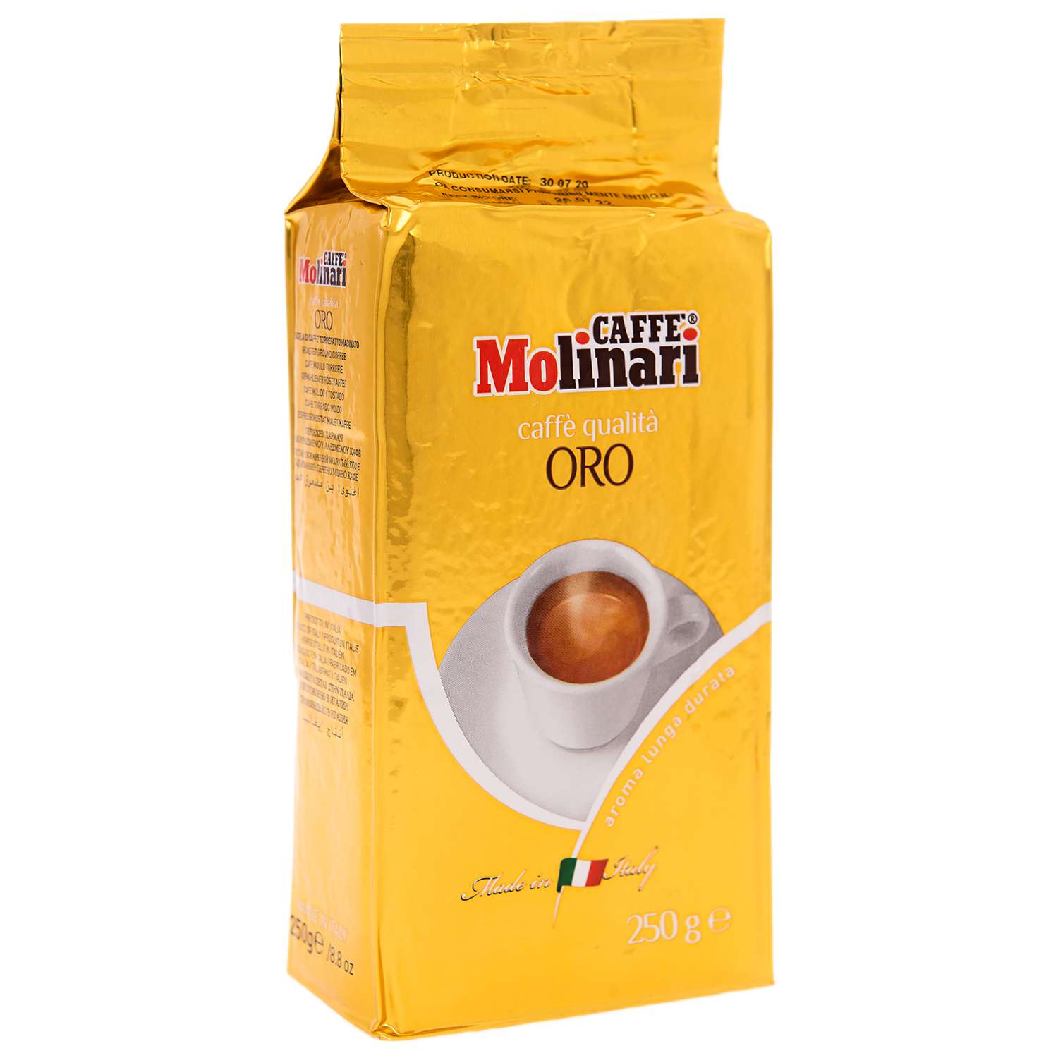 Кофе Molinari Caffe Molinari Molinari молотый Oro 250 гр Вакуум - фото 1