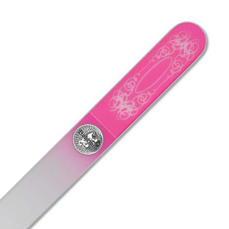 Пилка для ногтей BOHEMIA Czech Glass Nail Files 135мм розовая