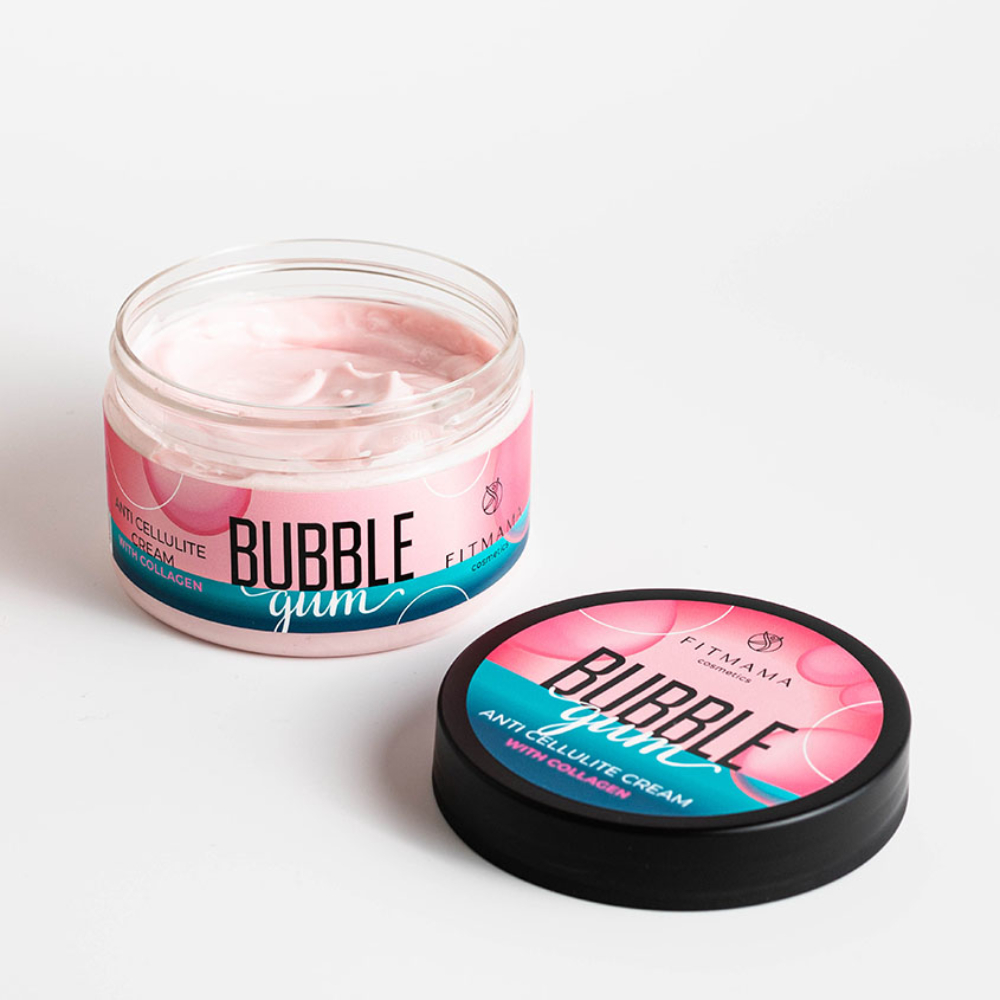 Средство от растяжек FITMAMA COSMETICS Aнтицеллюлитный крем для тела Bubble Gum с коллагеном - фото 2