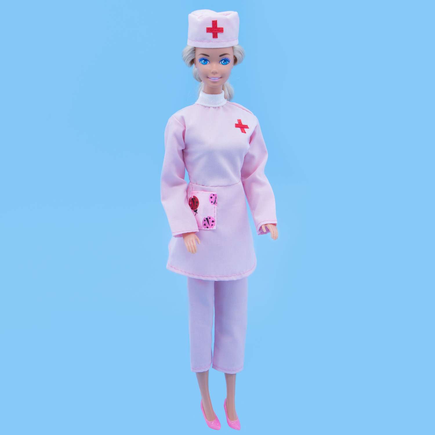 Костюм медсестры Модница для куклы 29 см 4747 розовый 4547розовый - фото 9