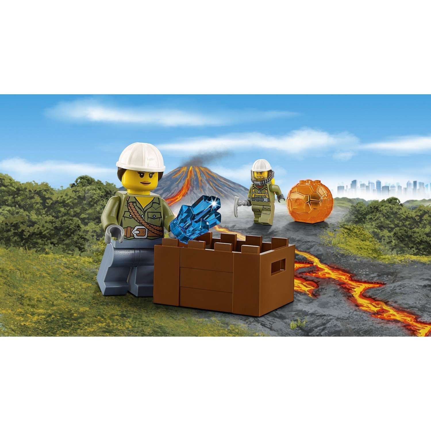 Конструктор LEGO City Volcano Explorers Грузовой вертолёт исследователей вулканов (60123) - фото 8