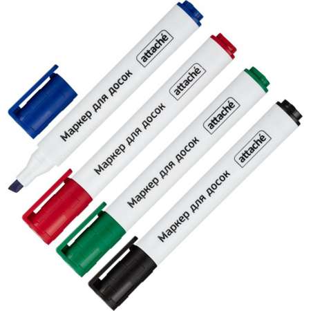 Маркер для досок Attache Accent 4 цвета со скошенным након 1-5мм 3 упаковки по 4 цвета