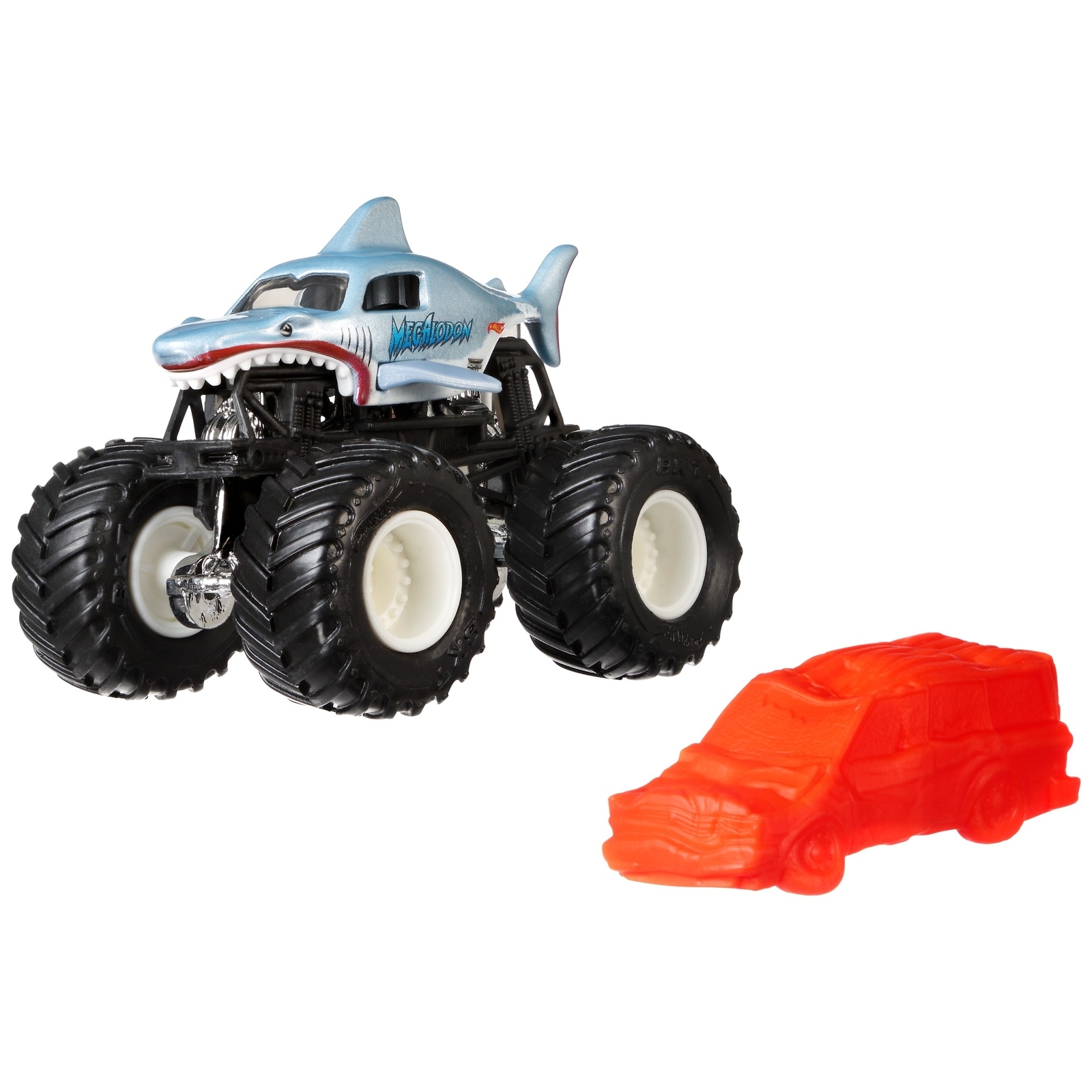 Машина Hot Wheels Monster Jam 1:64 Epic Edditions Мегалодон FLX03 купить по  цене 88 ₽ в интернет-магазине Детский мир