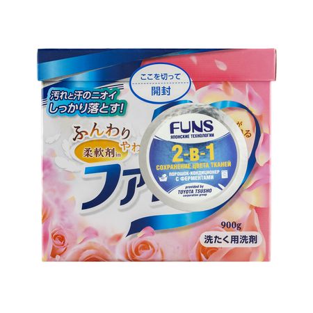 Стиральный порошок FUNS для всех типов тканей с цветочным ароматом 900 гр