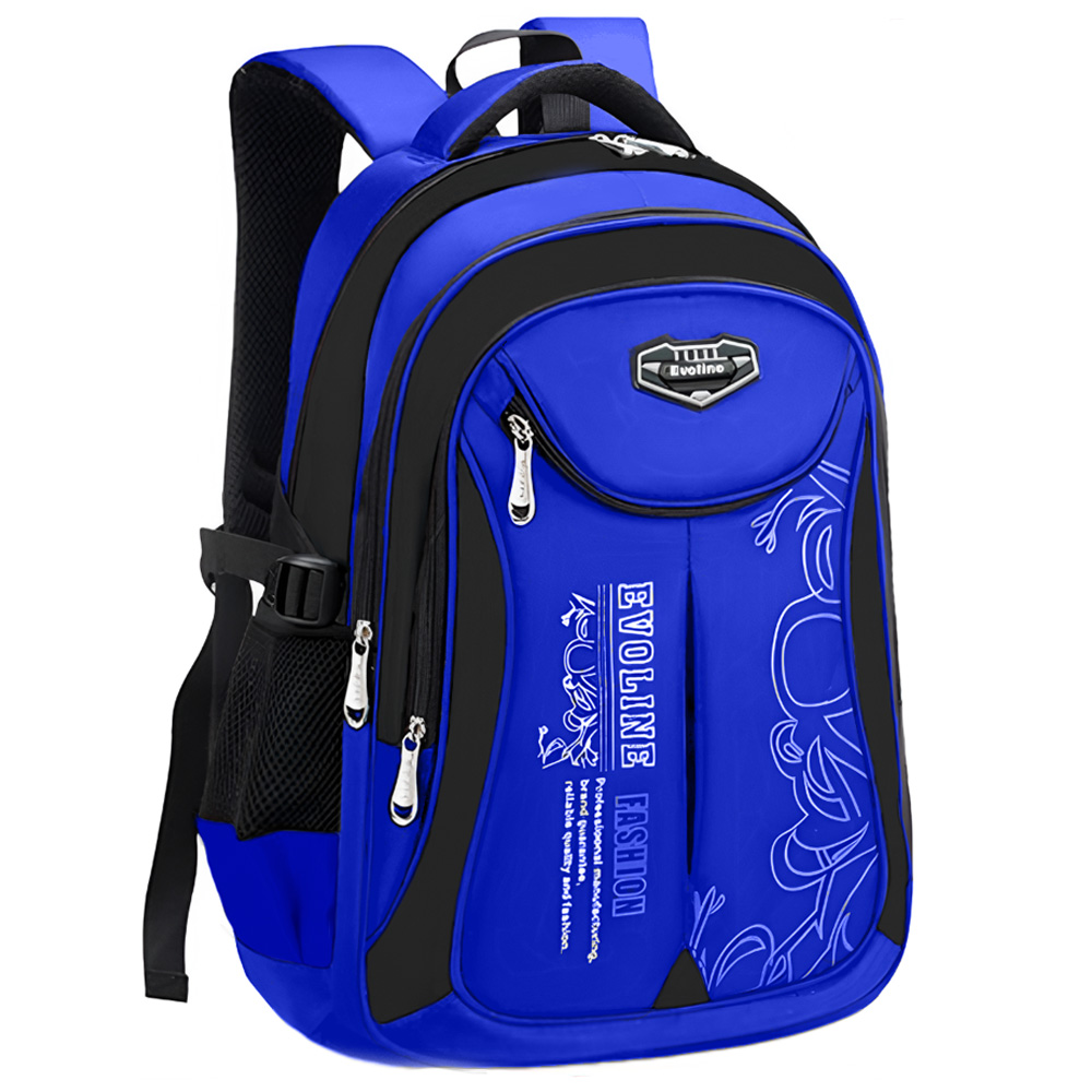 Рюкзак школьный Evoline Светло синий черный EVO-159-2 - фото 1