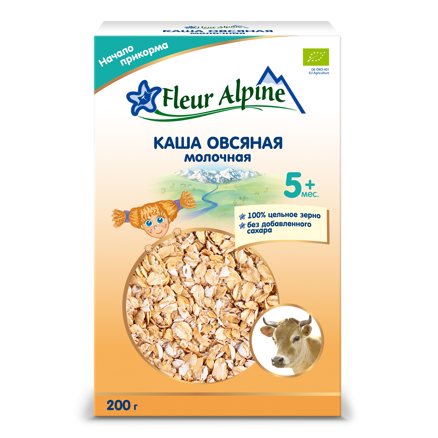 Каша Fleur Alpine молочная овсяная 200г с 5месяцев - фото 1