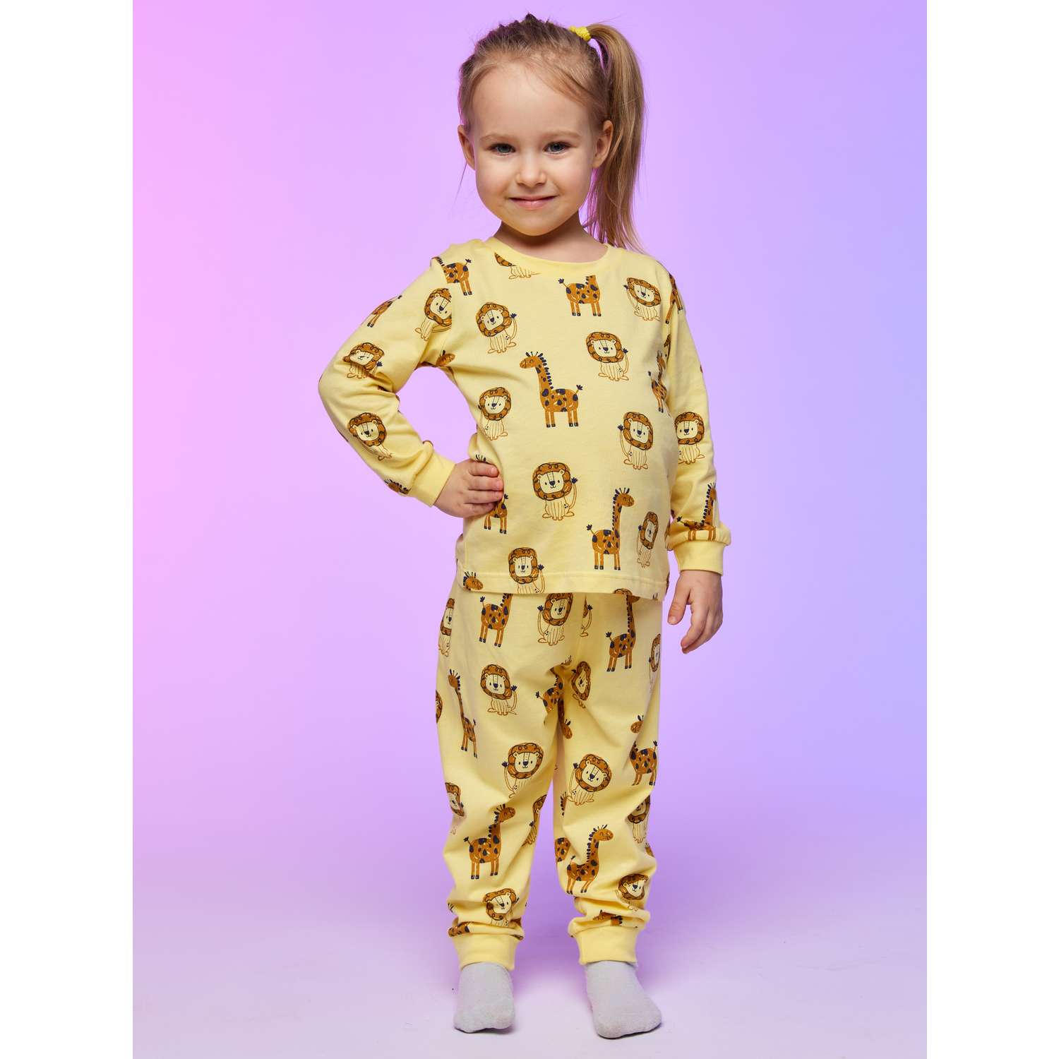 Пижама ISSHOP пижама со штанами желтая - фото 3