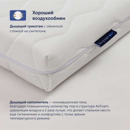 Комплект в кроватку buyson BuyLittle: пенный матрас 70х140 + одеяло 140х205 + подушка