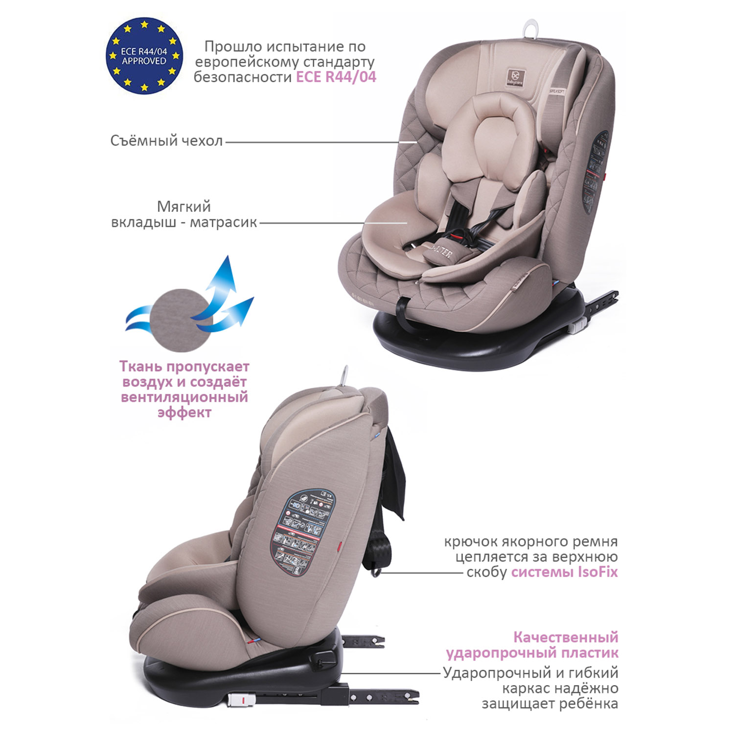 Автокресло BabyCare Shelter Isofix 0+/1/2/3 (0-36 кг) - фото 2