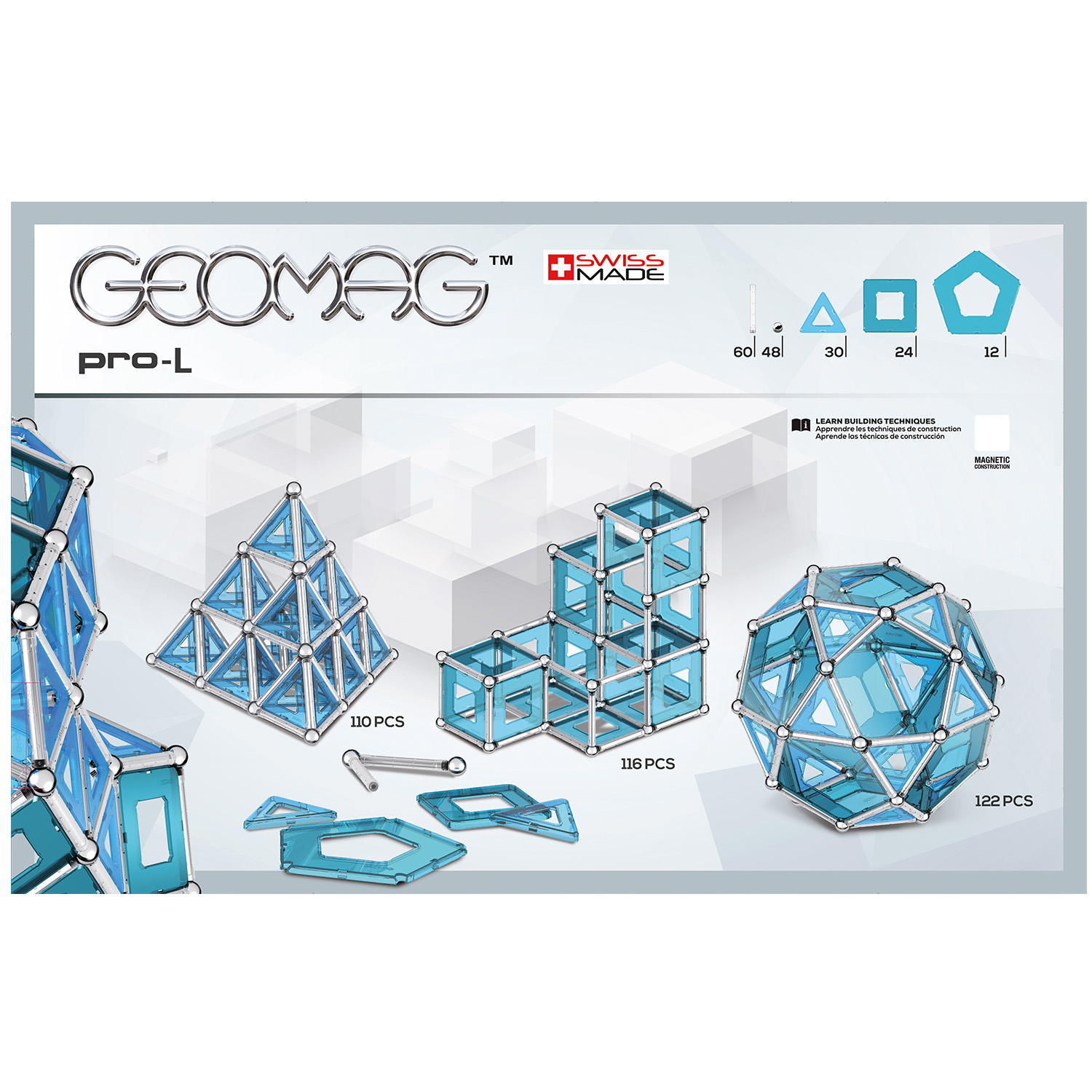 Конструктор магнитный GEOMAG Pro-L 174 детали - фото 2