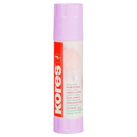 Клей-карандаш Kores 20г Pastel ассорти розовый желтый фиолетовый мятный 2 штуки