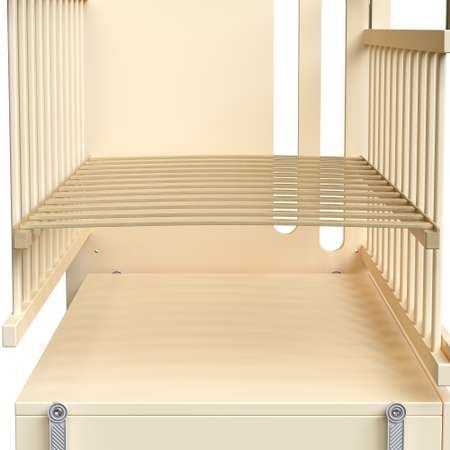 Детская кроватка ВДК Nicole прямоугольная, продольный маятник (слоновая кость)