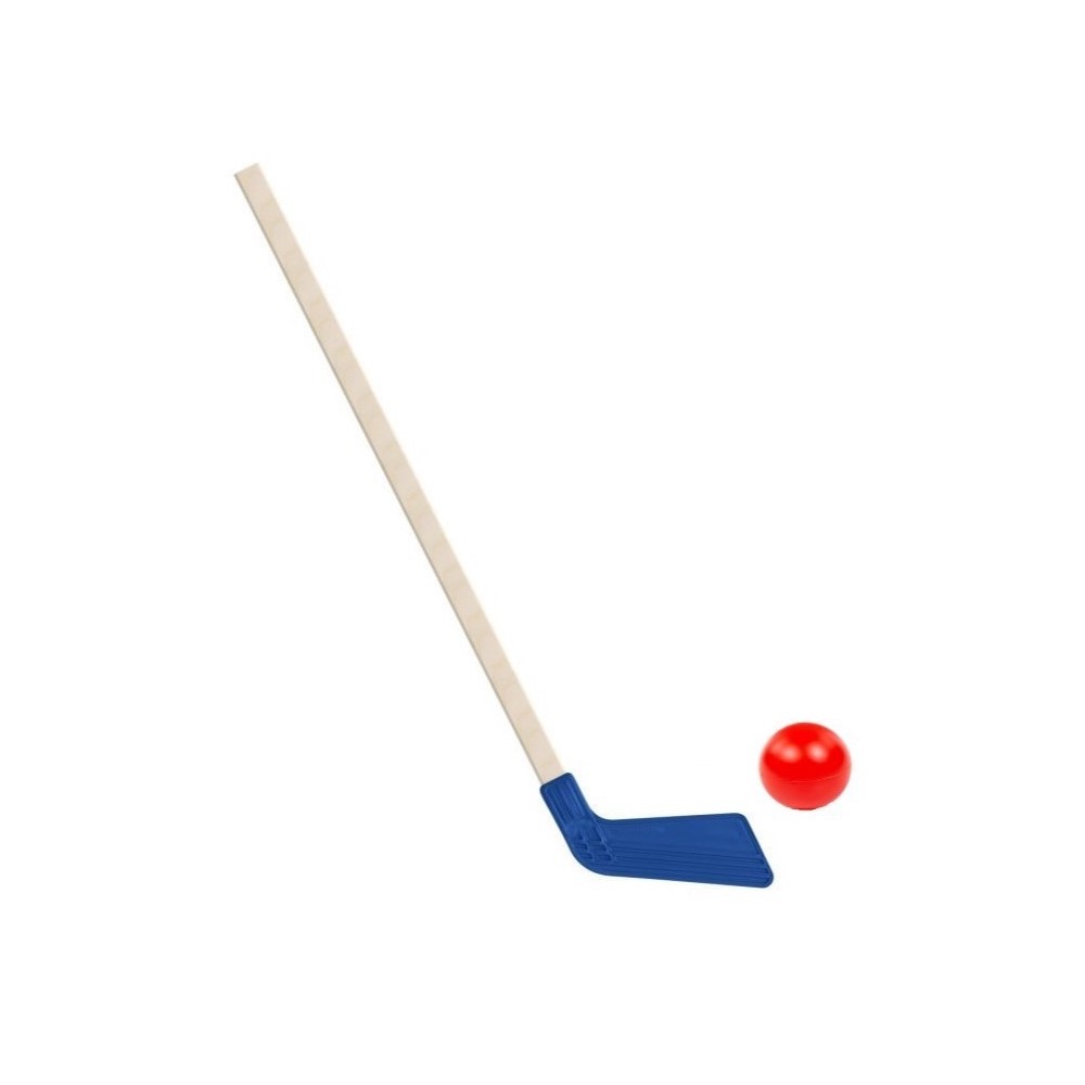 Набор для хоккея Задира Клюшка хоккейная детская синяя + мячик - фото 1