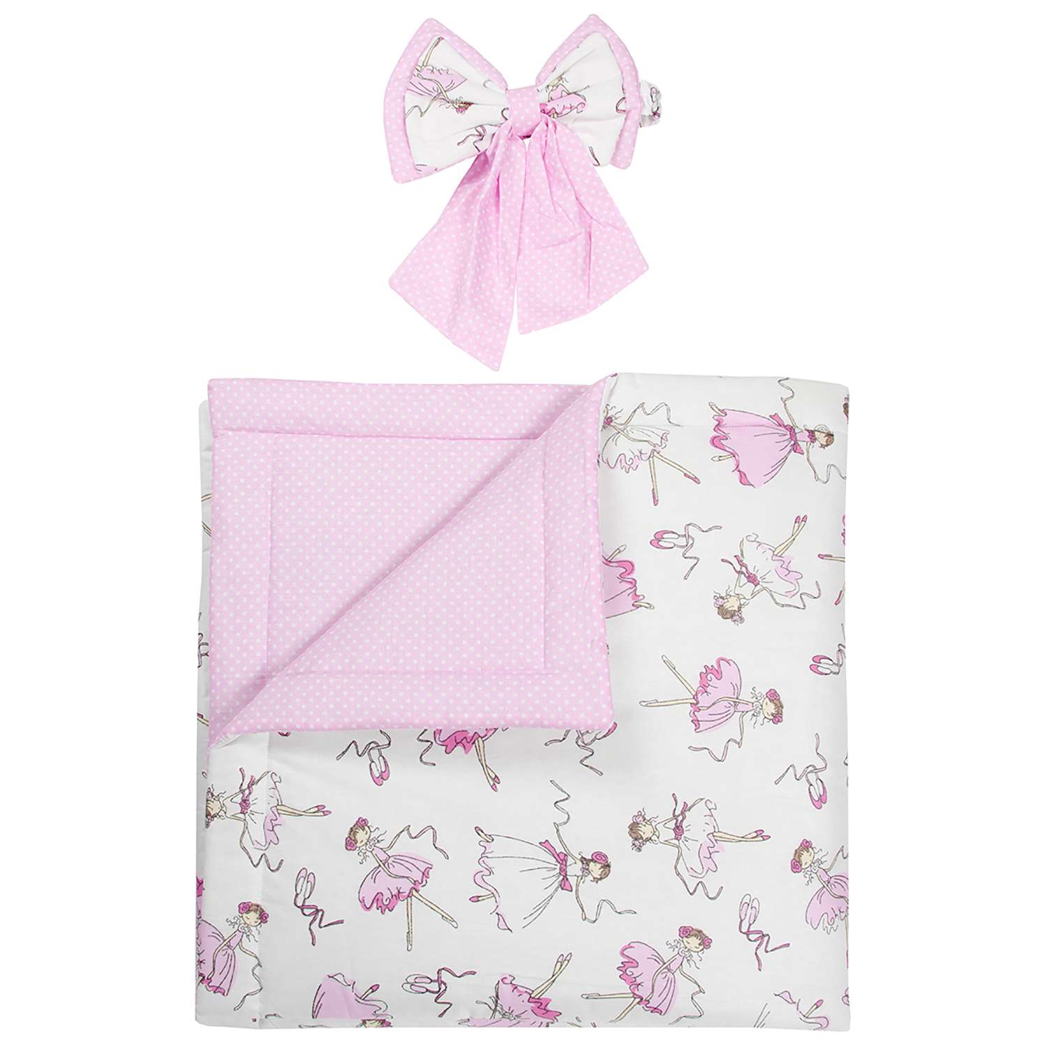 Конверт-одеяло Чудо-чадо для новорожденного на выписку Нелето балерины/розовый - фото 2