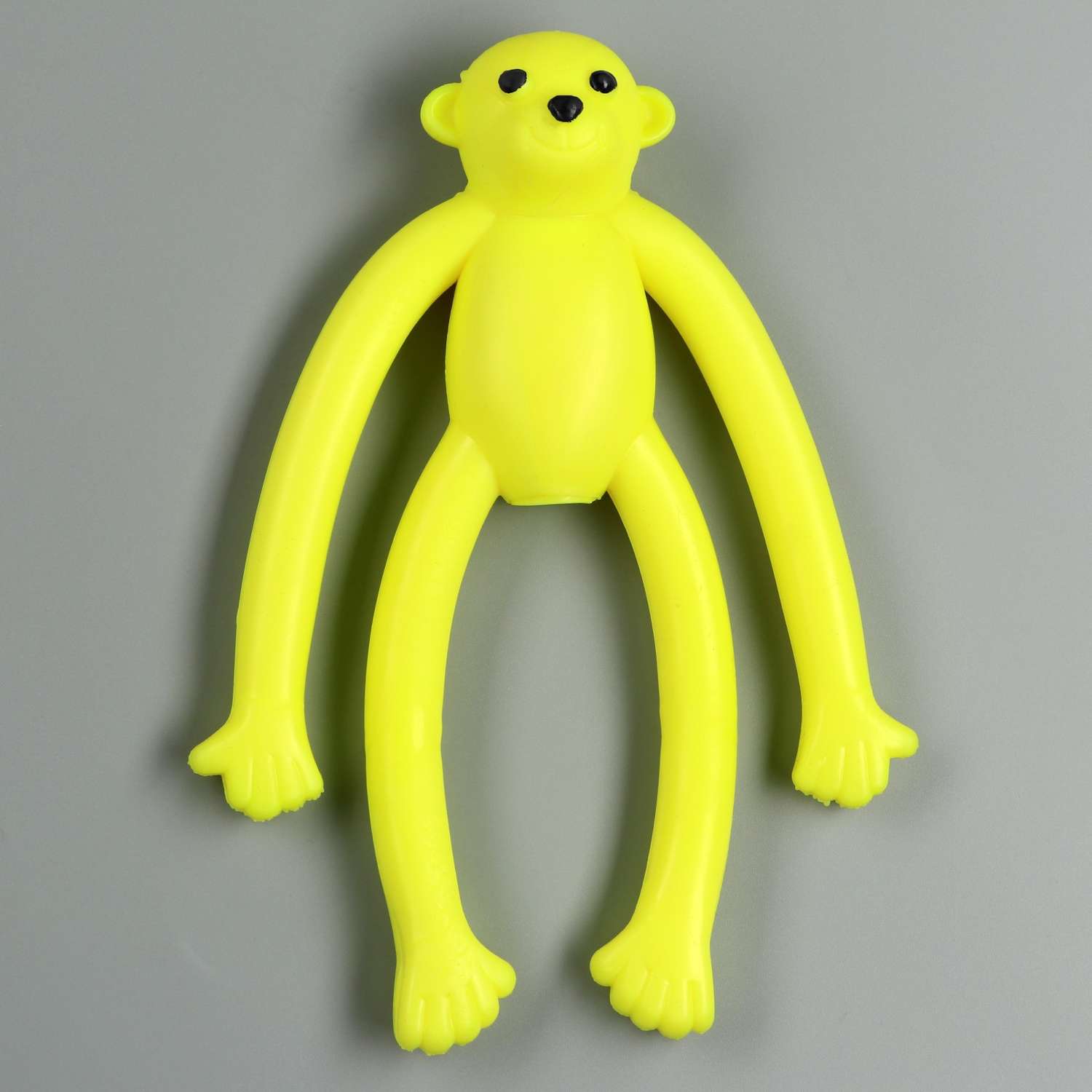 Игрушка Пижон для собак «Обезьяна» с пищалкой 19.5 см силикон жёлтая - фото 2