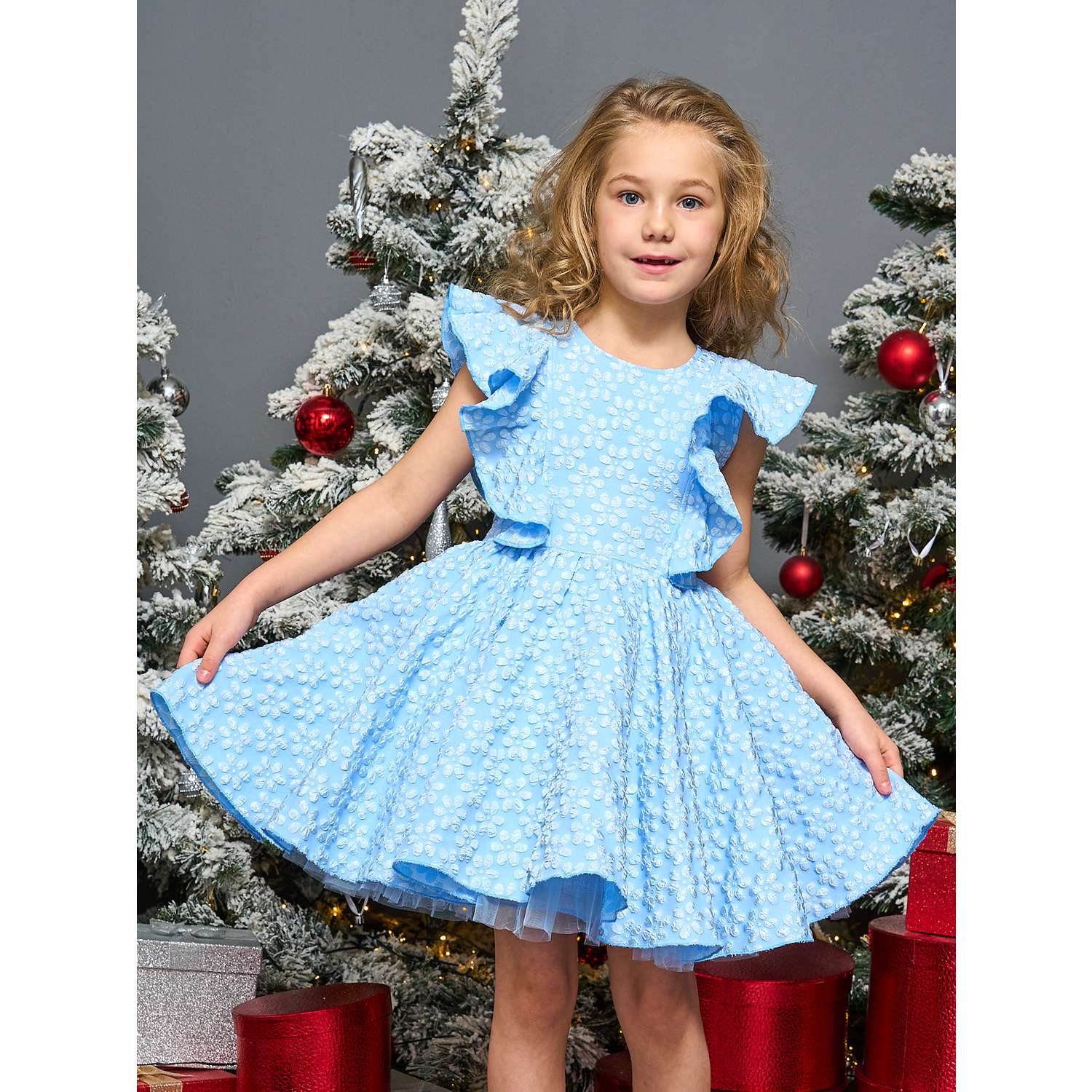 Платье Sofisha kids Plat.cvetok-blue - фото 11