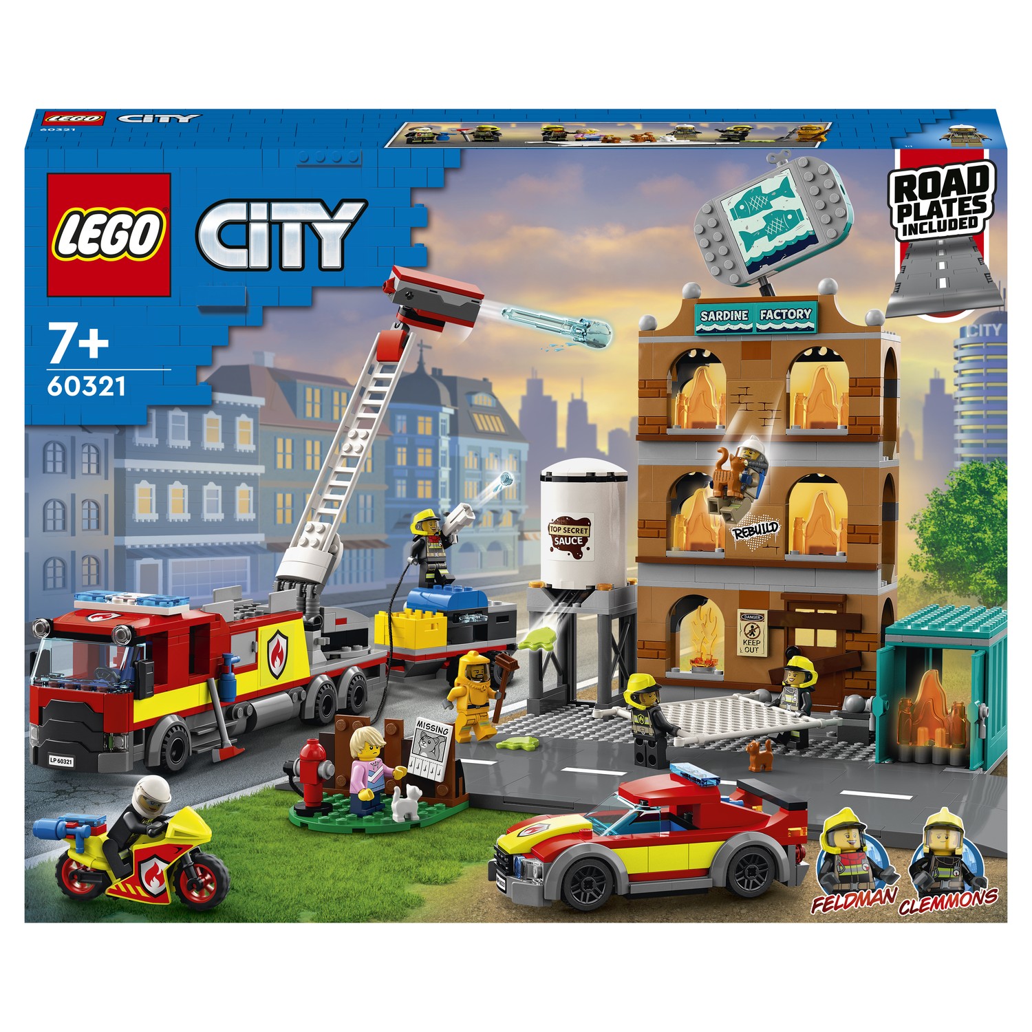 Конструктор LEGO City Fire Пожарная команда 60321 купить по цене 9399 ₽ в  интернет-магазине Детский мир