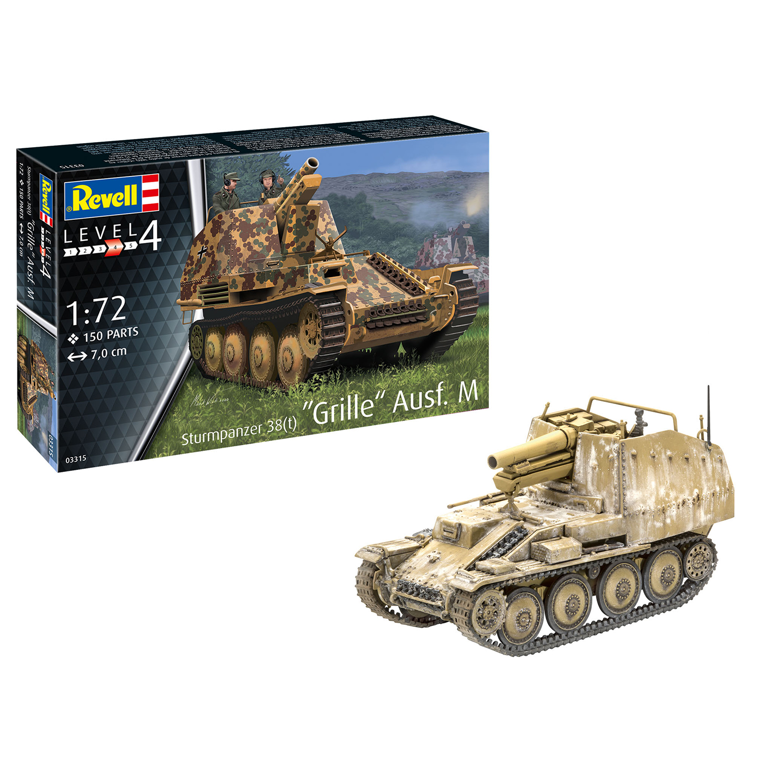 Сборная модель Revell Немецкая самоходная артиллерийская установка 38t  Grille Ausf. M купить по цене 2518 ₽ в интернет-магазине Детский мир