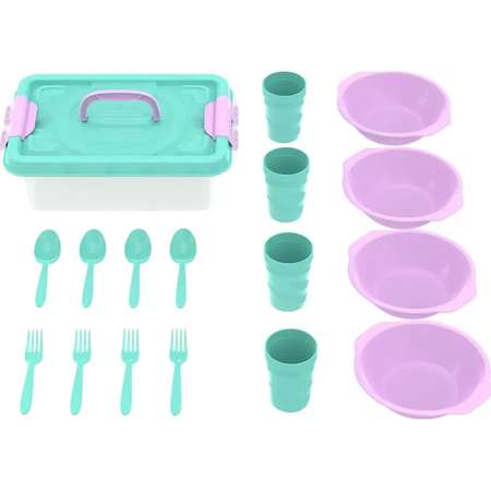 Набор посуды для пикника Альт-Пласт на 4 персоны из 17 предметов