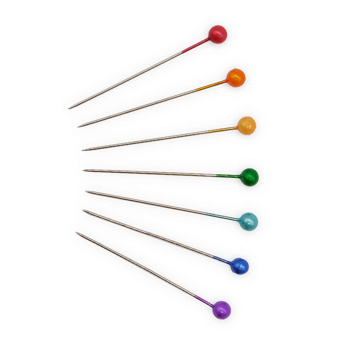 Булавки Айрис портновские металлические для шитья и рукоделия с разноцветными головками в футляре 80 шт - фото 1