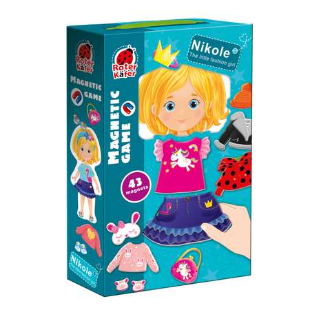 Магнитная игра Roter Kafer кукла-одевашка Nikole. Little fashion girl