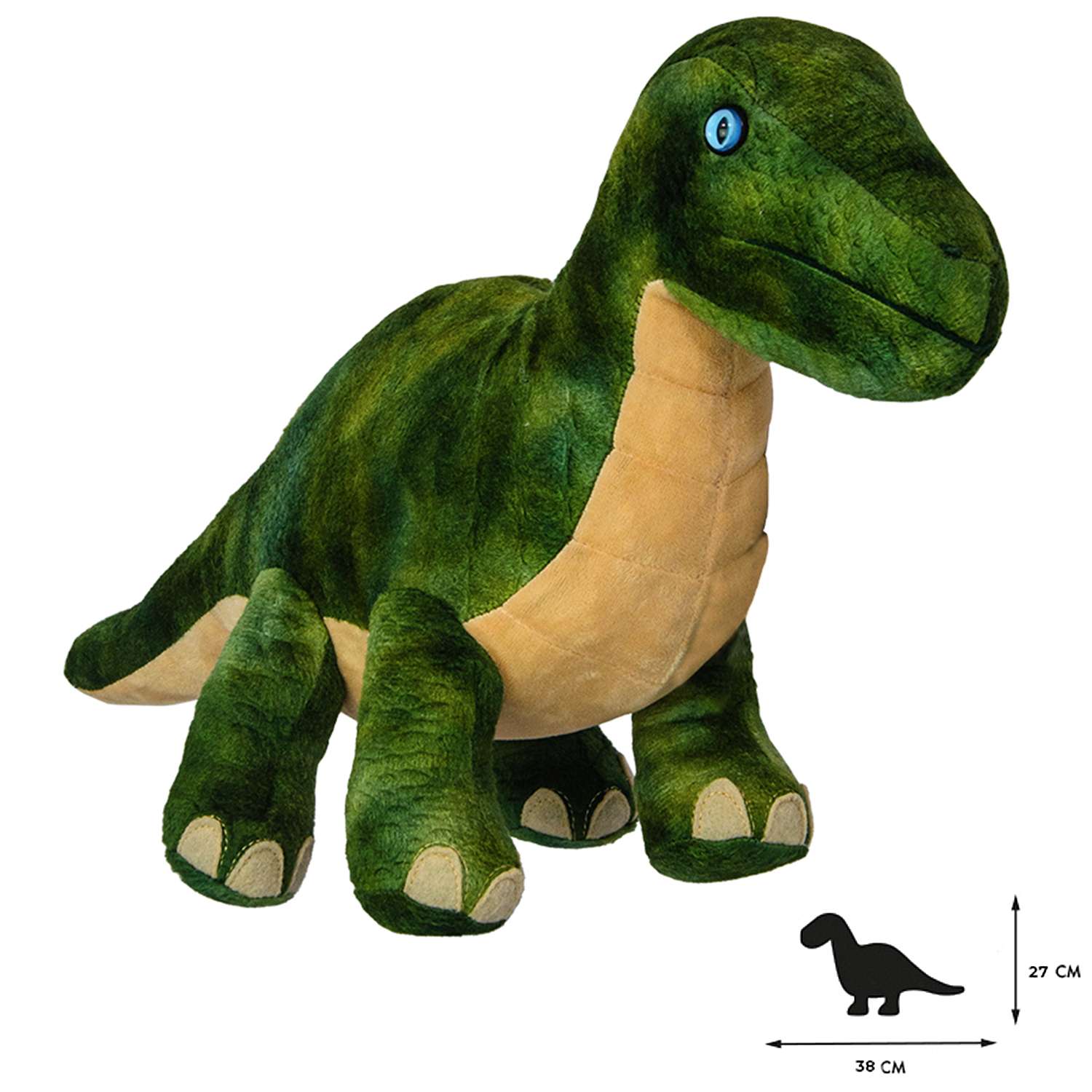 Мягкая игрушка All About Nature Динозавр бронтозавр 50 см - фото 4
