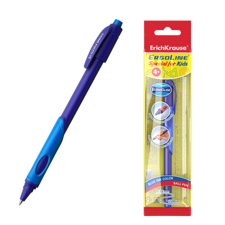 Ручка шариковая ErichKrause ErgoLine Kids Ultra Glide Technology в ассортименте 56060