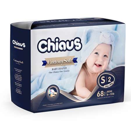 Подгузники Chiaus Cottony Soft S (3-6 кг) 68 шт