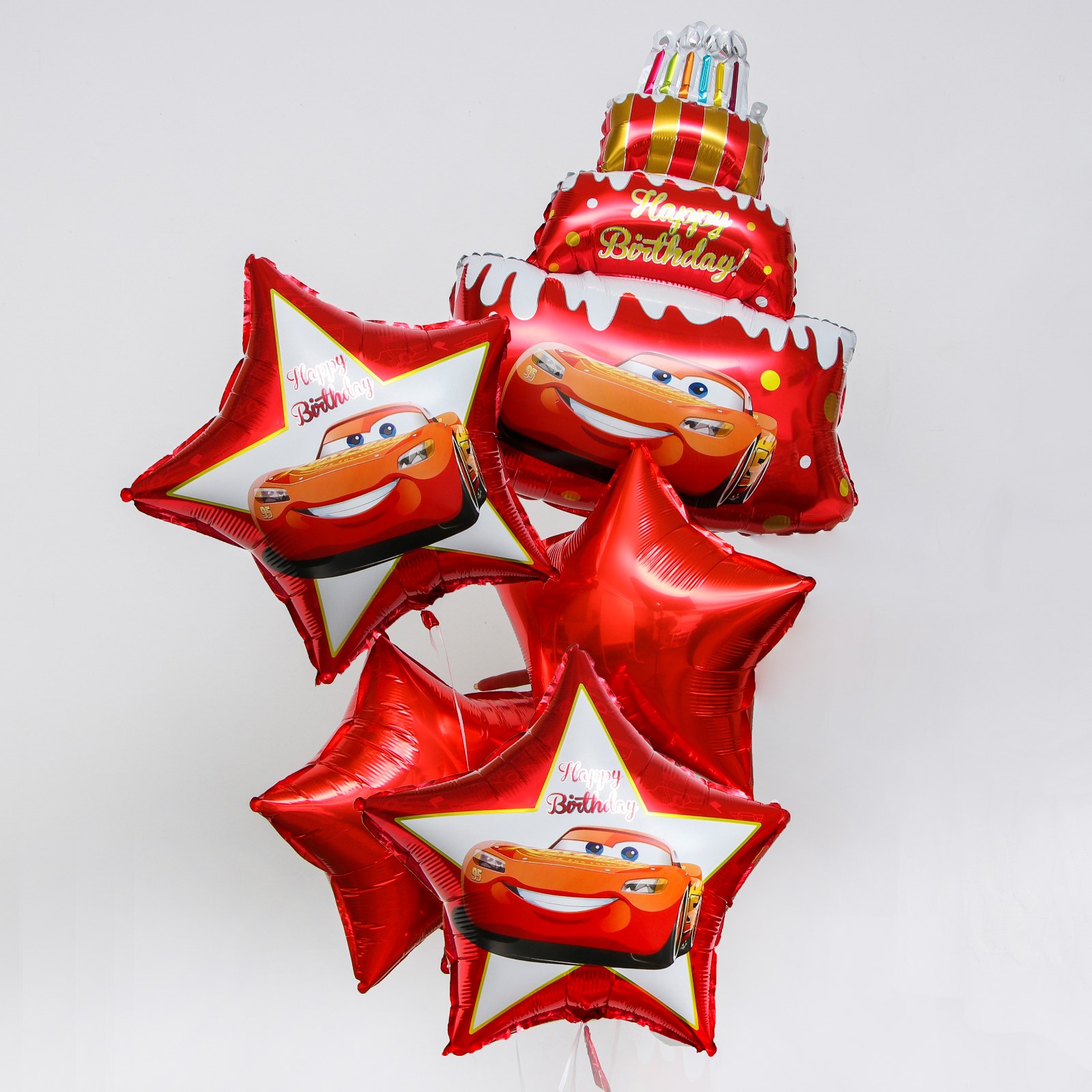 Набор шаров Disney фольгированных Happy Birthday Тачки - фото 1