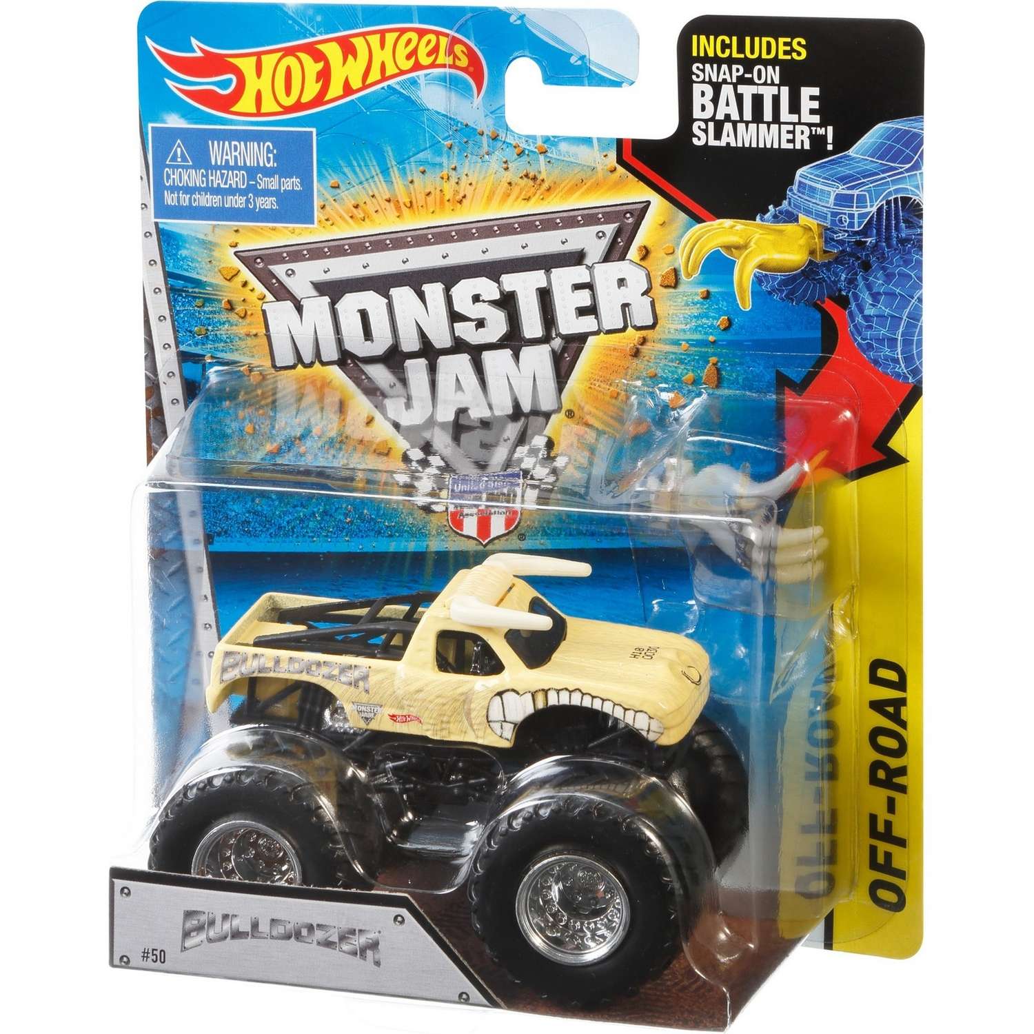 Машина Hot Wheels Monster Jam 1:64 Бульдозер W2405 21572 - фото 3